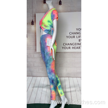 DTY Tie-die Fabric Casual Suit